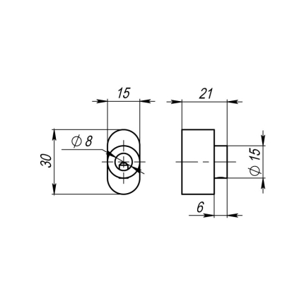Вертушка на шток цилиндра T.Knob-S (CB-S) GP-2 золото