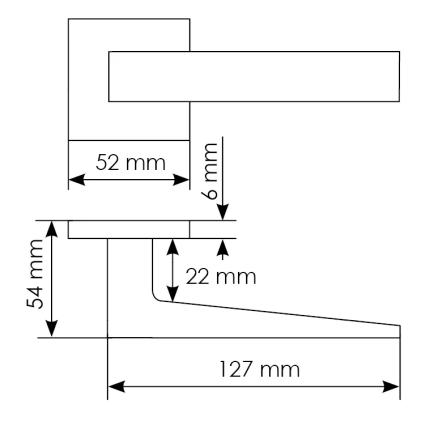 Ручка дверная MORELLI MH-54-S6 BL Черный