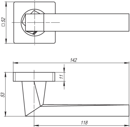 Ручка Armadillo Corsica SQ003 SN-3 матовый никель
