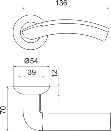 Ручка Armadillo Libra LD27 SN/CP-3 матовый никель/хром