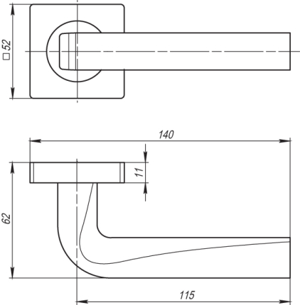 Ручка Armadillo KEA SQ001 SN-3 матовый никель