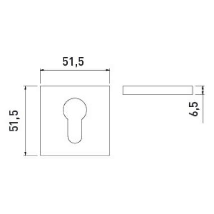 Накладка на ключевой цилиндр BUSSARE B0-40 B.NICKEL Черный никель