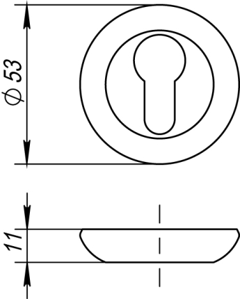 Накладка под цилиндр ET.R.RM54 (ET RM) AB/GP-7 бронза/золото