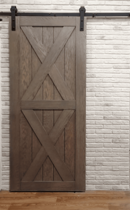 Амбарная раздвижная дверь Лофт 4, дуб античный 1100x2000