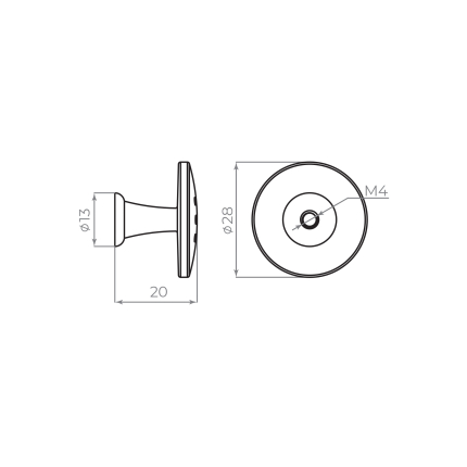 Ручка-кнопка мебельная MB-B-003 SN мат.никель