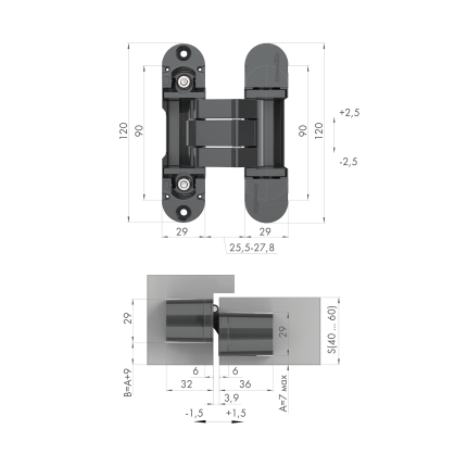 Петля скрытой установки U3D8000.VPG WH белый TECH