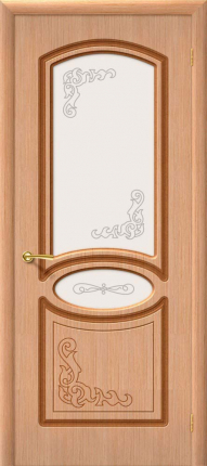 Дверь межкомнатная шпонированная Bravo Азалия, остеклённая, дуб 900x2000