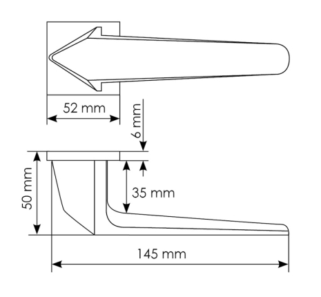 Ручка дверная MORELLI MH-55-S6 BL Черный