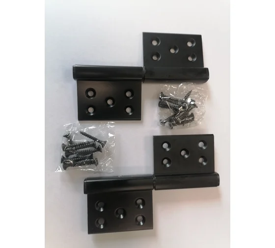 Петля без врезки B1-BL L 126,3x90,5 x3.0 черный, левый