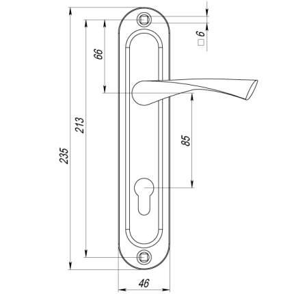 Ручка на планке HANDLE90.CRONA.18-85 (P90 8518 CRONA) СP хром