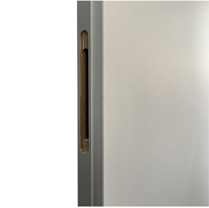 Дверь скрытая PX-0 Invisible Reverse 2300 мм, AL кромка матовая хром с 4 сторон, обратное открывание