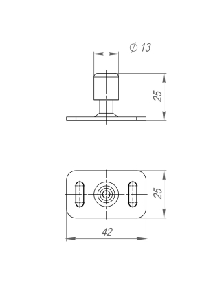 Нижний направляющий ролик SLD.Comfort-PRO/telescope.bottom roller