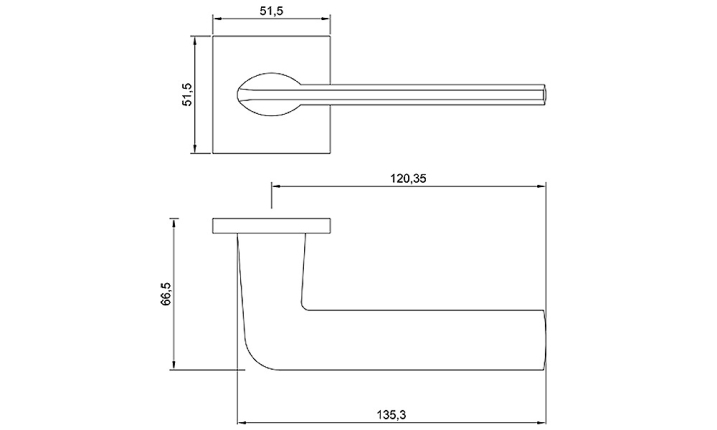 Ручка ADDEN BAU SWEEP Q567 BLACK черный