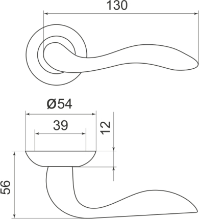 Ручка Armadillo Selena LD19 AB/GP-7 бронза/золото