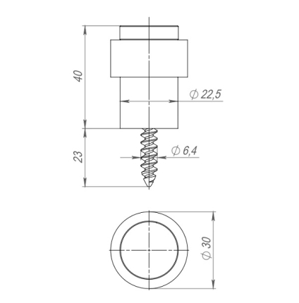 Упор дверной напольный STOPPER/14 (DS-14) AB бронза