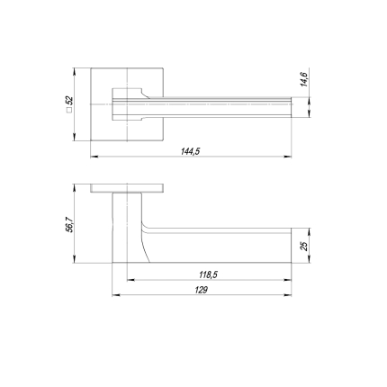 Ручка раздельная K.ARC.Q52.BLADE BL-24 черный