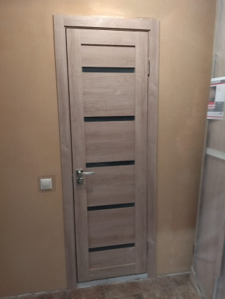 Межкомнатная дверь Бавария 15 (3Д люкс), остеклённая, ясень сонома