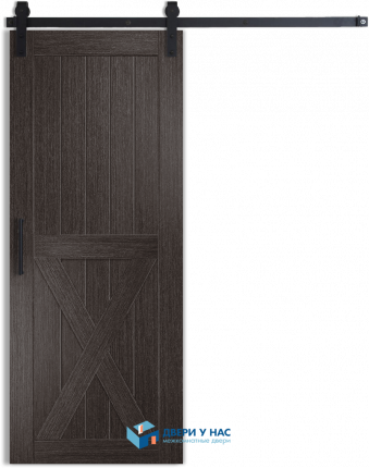 Амбарная раздвижная дверь Лофт 5, абрикос 1100x2000