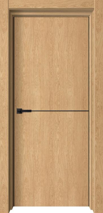 Дверь межкомнатная экошпон Верда Лофт 1, глухая, ольха арт AL кромка черная с двух сторон 900x2000