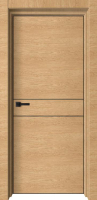 Дверь межкомнатная экошпон Верда Лофт 2, глухая, ольха AL кромка черная с четырех сторон