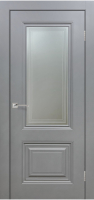 Дверь межкомнатная эмаль Легенда Венеция, остекленная, светло серый