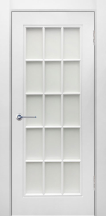 Дверь межкомнатная эмаль Верда Британия-1, остеклённая, белый 800x2000