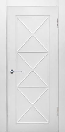 Дверь межкомнатная эмаль Верда Британия-2, глухая, белый 800x2000