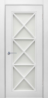 Дверь межкомнатная эмаль Верда Британия-2, остеклённая, белый