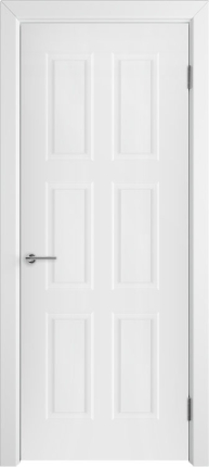 Дверь межкомнатная эмаль Верда Челси 8, глухая, белый 900x2000