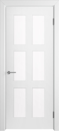 Дверь межкомнатная эмаль Верда Челси 8, остеклённая, белый 900x2000