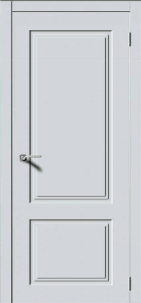 Дверь межкомнатная эмаль Верда Квадро-2, глухая, Лайтгрей