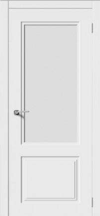 Дверь межкомнатная эмаль Верда Квадро-2, остекленная, белый 800x2000
