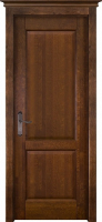 Дверь межкомнатная из массива ольхи Элегия, глухая, античный орех