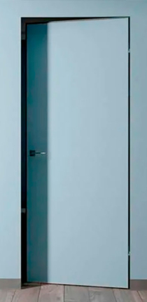 Дверь скрытого монтажа VFD Invisible Reverse 2000 мм, AL кромка черная с 4 сторон, обратное открывание