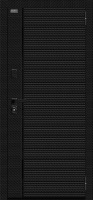 Дверь входная металлическая Bravo Лайнер-3 Black Carbon, Off-white