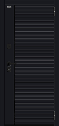 Дверь входная металлическая Bravo Лайнер-3 Total Black, Off-white