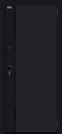 Дверь входная металлическая Bravo Матрикс-3 Total Black, Off-white