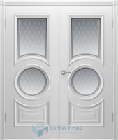 Двустворчатая дверь Богема остеклённая белый