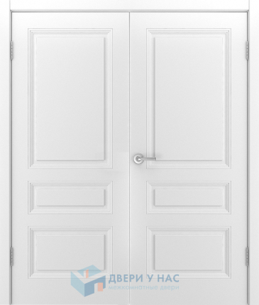 Двустворчатая дверь эмаль Шейл Дорс Беллини-555 глухая белый