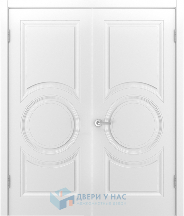 Двустворчатая дверь эмаль Шейл Дорс Беллини-888 глухая белый 900x2000