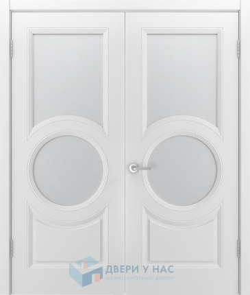Двустворчатая дверь эмаль Шейл Дорс Беллини-888 остеклённая белый 900x2000