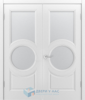 Двустворчатая дверь эмаль Шейл Дорс Беллини-888 остеклённая белый