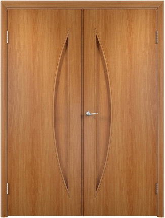 Двустворчатая дверь ламинированная Bravo 5Г Парус, глухая, миланский орех 900x2000
