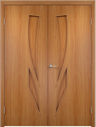 Двустворчатая дверь ламинированная Bravo 8Г Стрелиция, глухая, миланский орех 900x2000