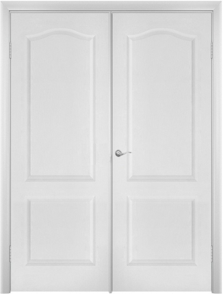 Двустворчатая дверь ламинированная Bravo Палитра, глухая, белый 900x2000
