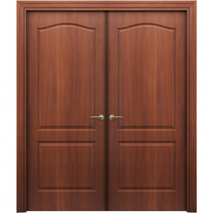 Двустворчатая дверь ламинированная Бекар ПАЛИТРА 11-4, глухая, итальянский орех