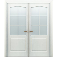 Двустворчатая дверь ПАЛИТРА 11-4, остекленная, белый