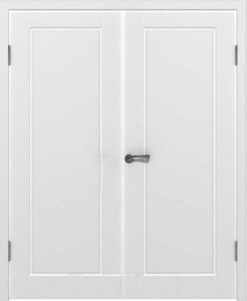 Двустворчатая дверь эмаль VFD Порта, глухая, белый