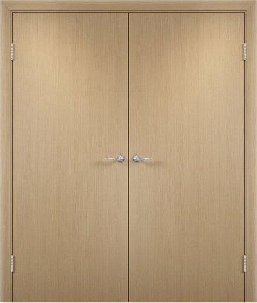 Двустворчатая дверь ламинированная Bravo Стандарт, глухая, беленый дуб 900x2000