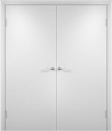 Двустворчатая дверь ламинированная Bravo Стандарт, глухая, белый 900x2000